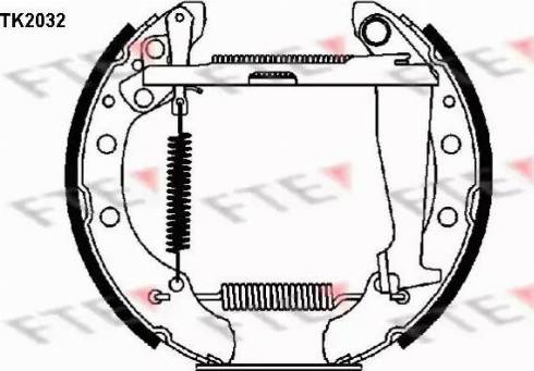 FTE TK2032 - Kit freno, freni a tamburo www.autoricambit.com