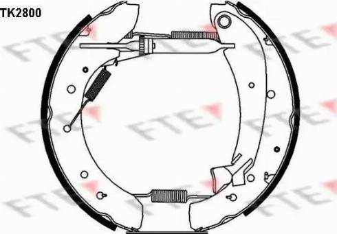 FTE TK2800 - Kit freno, freni a tamburo www.autoricambit.com