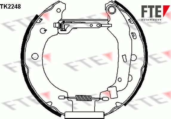 FTE TK2248 - Kit freno, freni a tamburo www.autoricambit.com