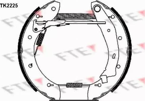 FTE TK2225 - Kit freno, freni a tamburo www.autoricambit.com