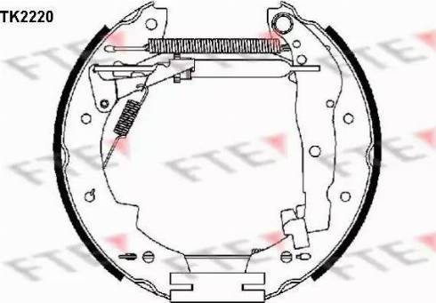 FTE TK2220 - Kit freno, freni a tamburo www.autoricambit.com