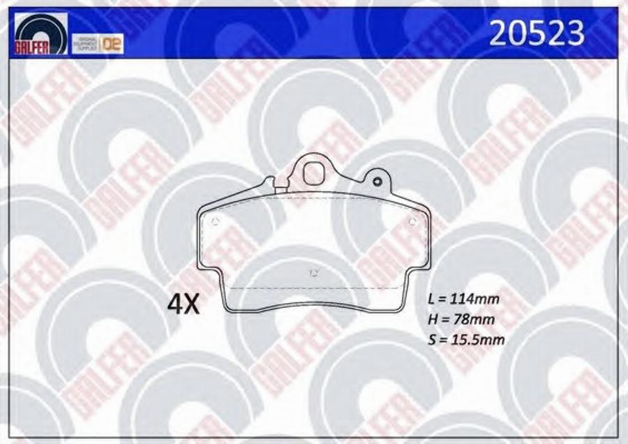 Galfer 20523 - Kit pastiglie freno, Freno a disco www.autoricambit.com