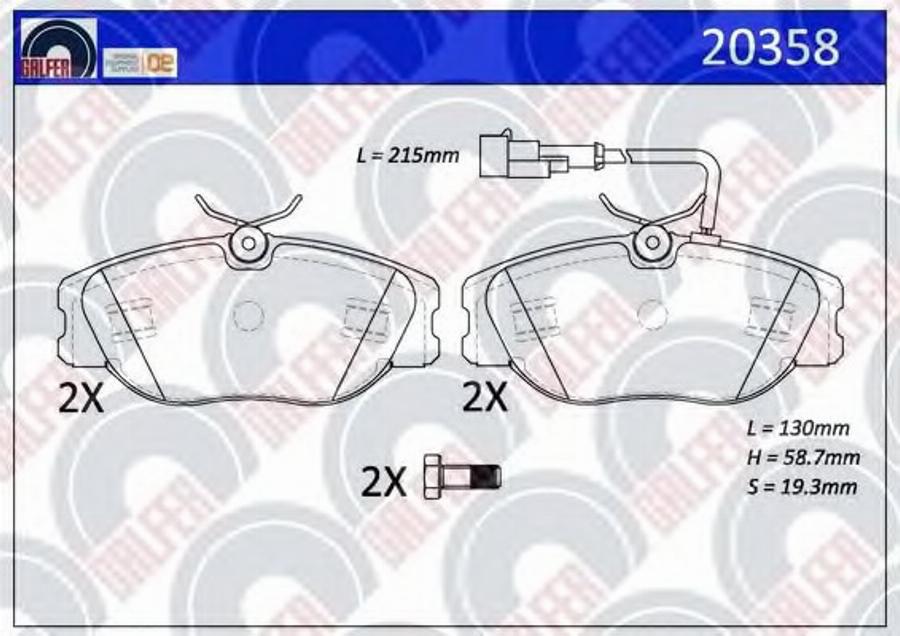 Galfer 20358 - Kit pastiglie freno, Freno a disco www.autoricambit.com