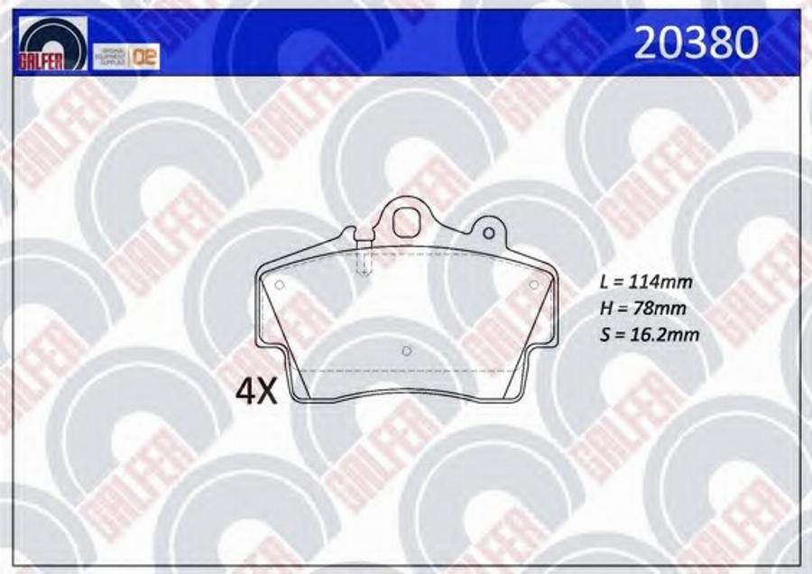 Galfer 20380 - Kit pastiglie freno, Freno a disco www.autoricambit.com