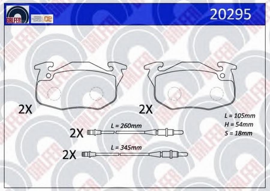 Galfer 20295 - Kit pastiglie freno, Freno a disco www.autoricambit.com