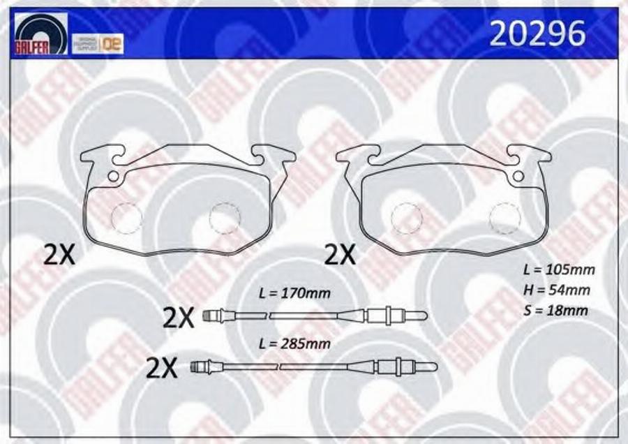 Galfer 20296 - Kit pastiglie freno, Freno a disco www.autoricambit.com