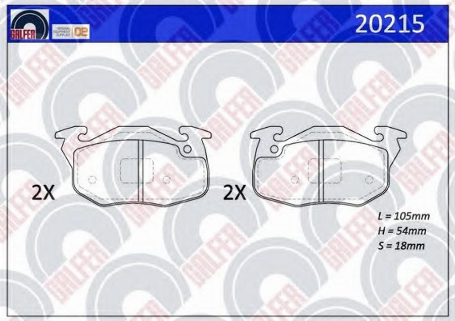 Galfer 20215 - Kit pastiglie freno, Freno a disco www.autoricambit.com