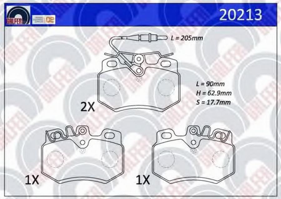 Galfer 20213 - Kit pastiglie freno, Freno a disco www.autoricambit.com