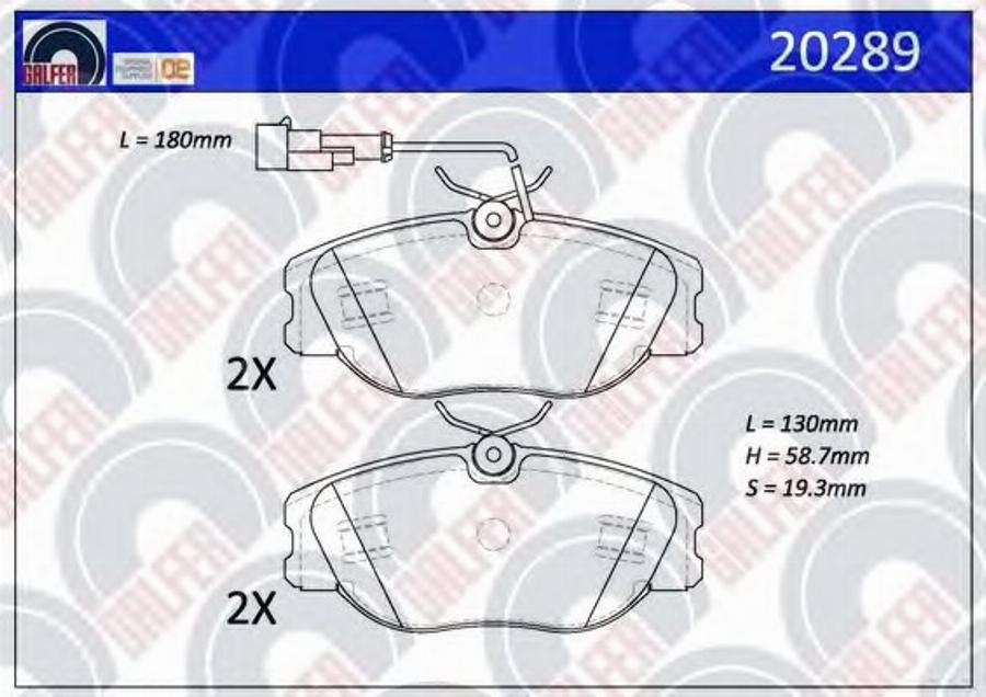 Galfer 20289 - Kit pastiglie freno, Freno a disco www.autoricambit.com