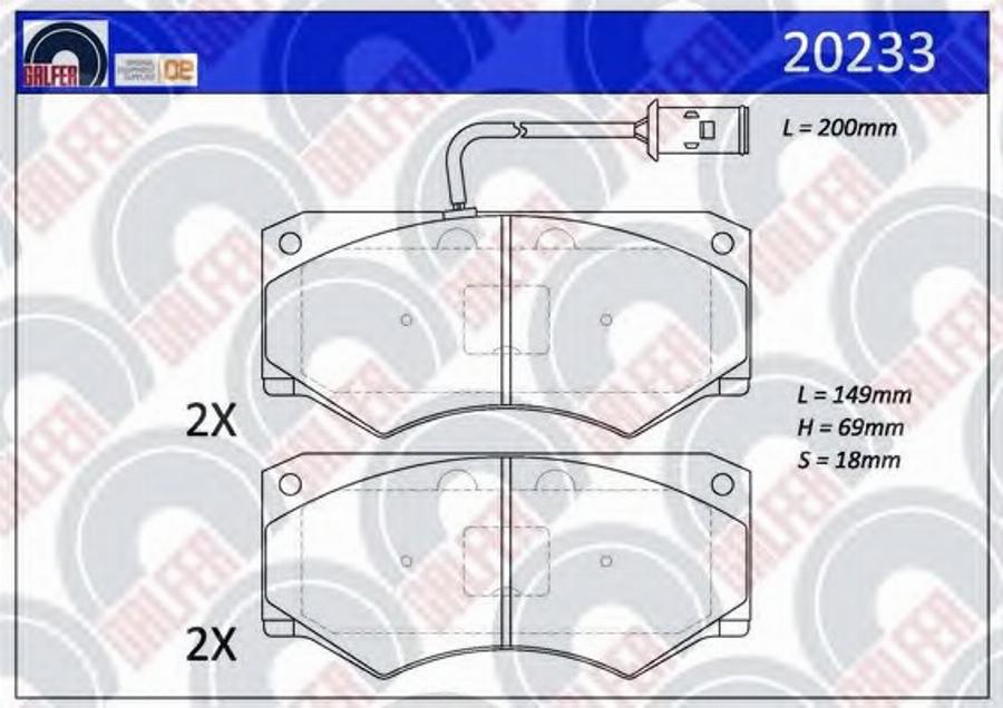 Galfer 20233 - Kit pastiglie freno, Freno a disco www.autoricambit.com