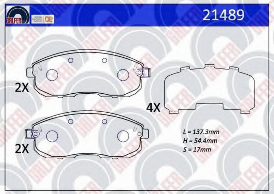 Galfer 21489 - Kit pastiglie freno, Freno a disco www.autoricambit.com