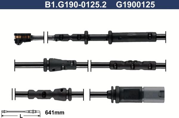 Galfer B1.G190-0125.2 - Contatto segnalazione, Usura past. freno/mat. d'attrito www.autoricambit.com