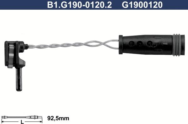 Galfer B1.G190-0120.2 - Contatto segnalazione, Usura past. freno/mat. d'attrito www.autoricambit.com