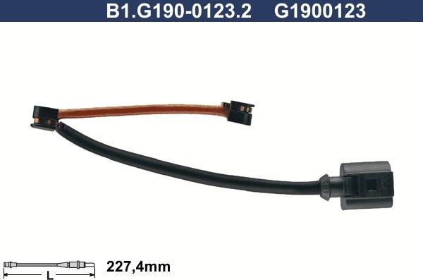 Galfer B1.G190-0123.2 - Contatto segnalazione, Usura past. freno/mat. d'attrito www.autoricambit.com