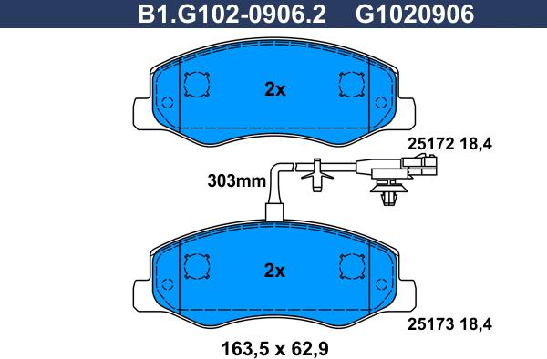 Galfer B1.G102-0906.2 - Kit pastiglie freno, Freno a disco www.autoricambit.com