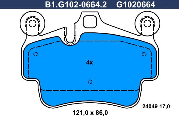 Galfer B1.G102-0664.2 - Kit pastiglie freno, Freno a disco www.autoricambit.com