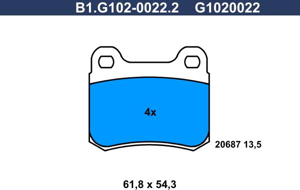 Galfer B1.G102-0022.2 - Kit pastiglie freno, Freno a disco www.autoricambit.com