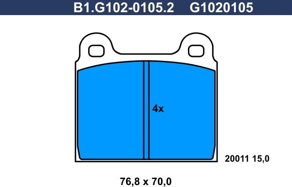 Galfer B1.G102-0105.2 - Kit pastiglie freno, Freno a disco www.autoricambit.com