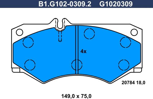 Galfer B1.G102-0309.2 - Kit pastiglie freno, Freno a disco www.autoricambit.com