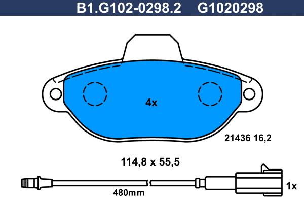 Galfer B1.G102-0298.2 - Kit pastiglie freno, Freno a disco www.autoricambit.com