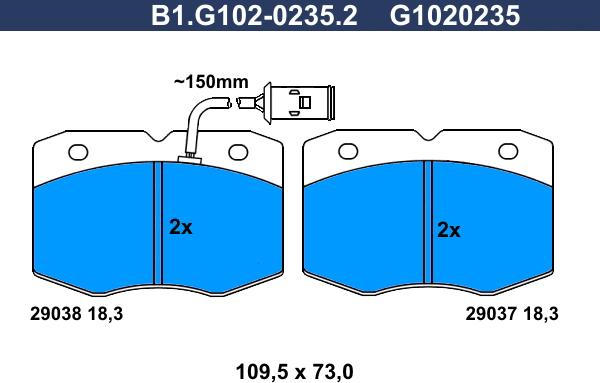 Galfer B1.G102-0235.2 - Kit pastiglie freno, Freno a disco www.autoricambit.com