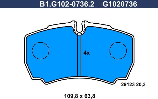 Galfer B1.G102-0736.2 - Kit pastiglie freno, Freno a disco www.autoricambit.com