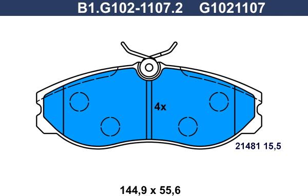 Galfer B1.G102-1107.2 - Kit pastiglie freno, Freno a disco www.autoricambit.com