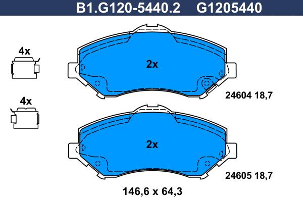 Galfer B1.G120-5440.2 - Kit pastiglie freno, Freno a disco www.autoricambit.com