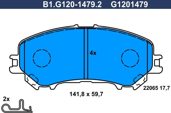 Galfer B1.G120-1479.2 - Kit pastiglie freno, Freno a disco www.autoricambit.com