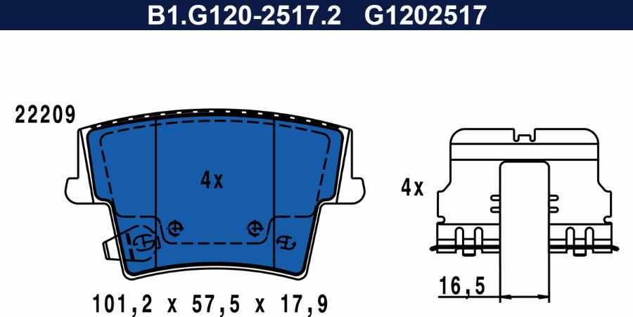 Galfer B1.G120-2517.2 - Kit pastiglie freno, Freno a disco www.autoricambit.com