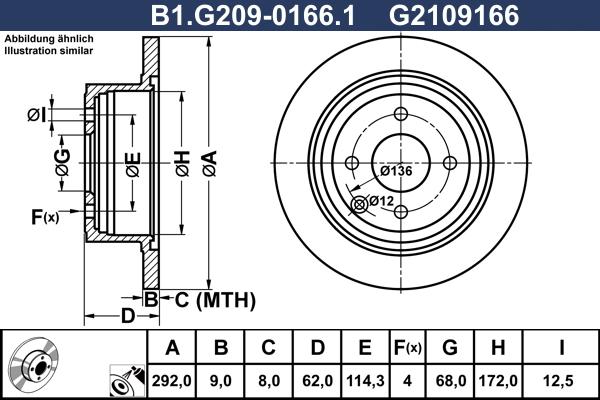 Galfer B1.G209-0166.1 - Discofreno www.autoricambit.com