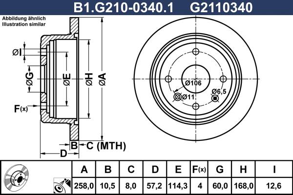 Galfer B1.G210-0340.1 - Discofreno www.autoricambit.com