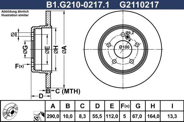 Galfer B1.G210-0217.1 - Discofreno www.autoricambit.com