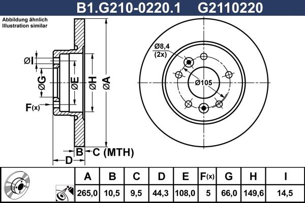 Galfer B1.G210-0220.1 - Discofreno www.autoricambit.com