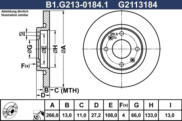 Galfer B1.G213-0184.1 - Discofreno www.autoricambit.com