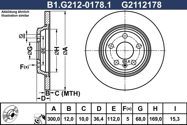 Galfer B1.G212-0178.1 - Discofreno www.autoricambit.com
