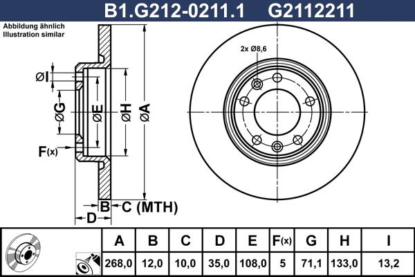 Galfer B1.G212-0211.1 - Discofreno www.autoricambit.com