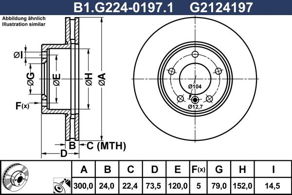 Galfer B1.G224-0197.1 - Discofreno www.autoricambit.com