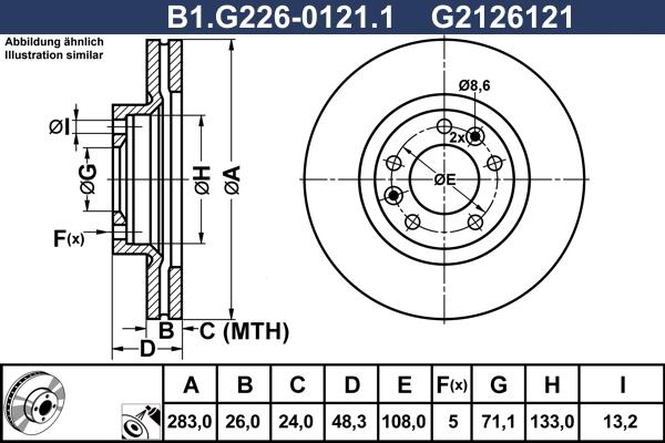 Galfer B1.G226-0121.1 - Discofreno www.autoricambit.com