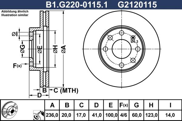 Galfer B1.G220-0115.1 - Discofreno www.autoricambit.com