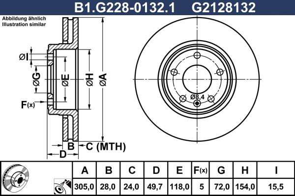 Galfer B1.G228-0132.1 - Discofreno www.autoricambit.com