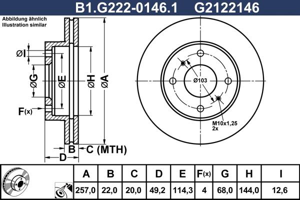 Galfer B1.G222-0146.1 - Discofreno www.autoricambit.com