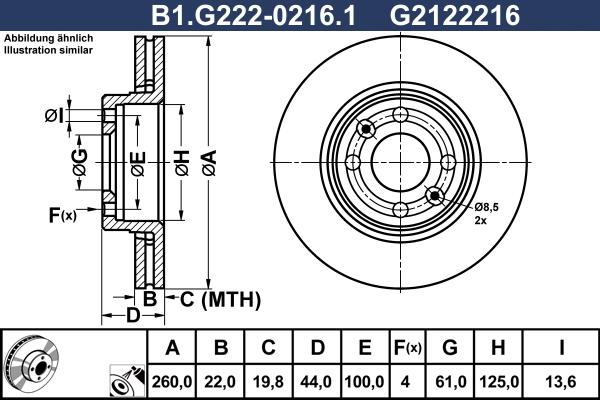 Galfer B1.G222-0216.1 - Discofreno www.autoricambit.com