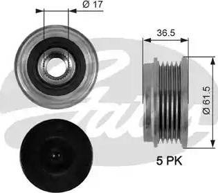 Gates OAP7096 - Puleggia cinghia, Alternatore www.autoricambit.com