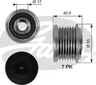 Gates OAP7098 - Puleggia cinghia, Alternatore www.autoricambit.com