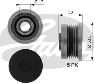 Gates OAP7082 - Puleggia cinghia, Alternatore www.autoricambit.com