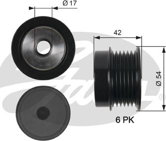 Gates OAP7035 - Puleggia cinghia, Alternatore www.autoricambit.com