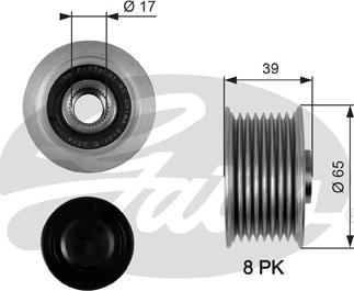 Gates OAP7071 - Puleggia cinghia, Alternatore www.autoricambit.com