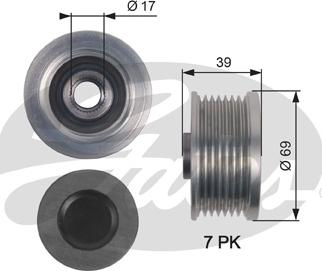 Gates OAP7149 - Puleggia cinghia, Alternatore www.autoricambit.com