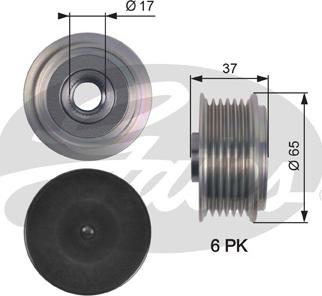 Gates OAP7148 - Puleggia cinghia, Alternatore www.autoricambit.com